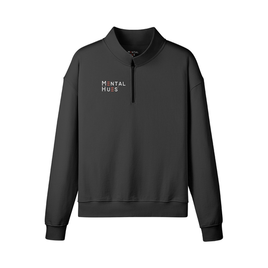 Mental Hues Half-Zip Fleece Sweatshirt MH Black
