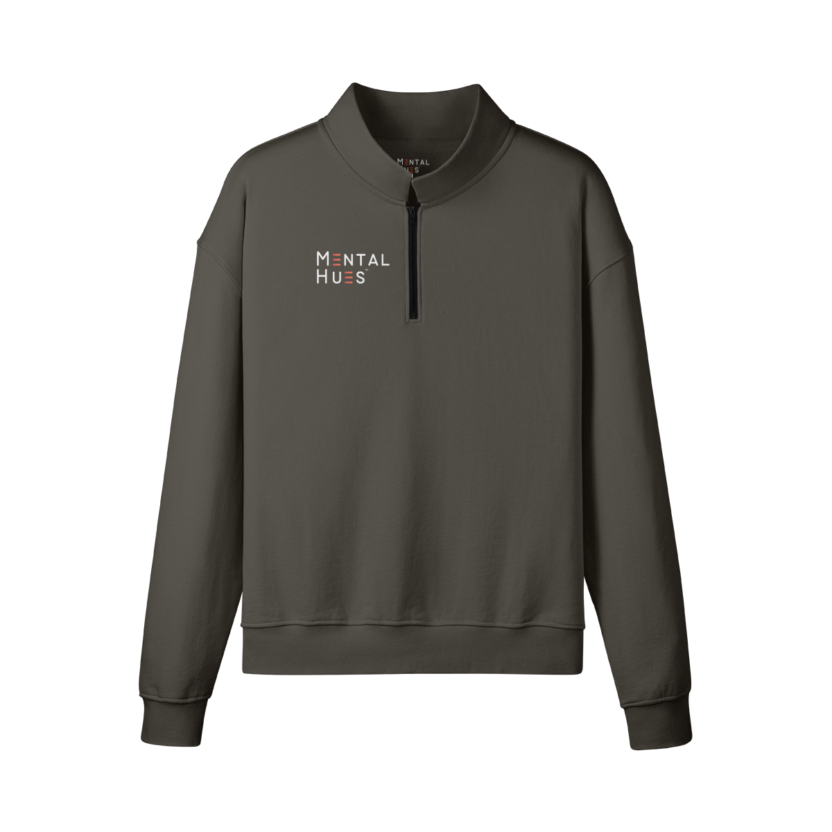 Mental Hues Half-Zip Fleece Sweatshirt MH Charcoal Gray