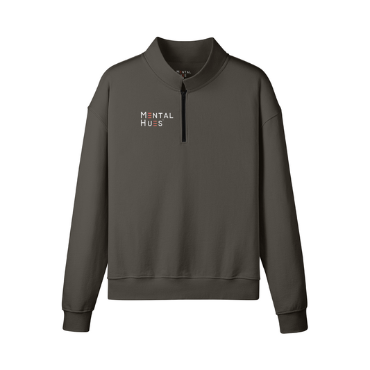 Mental Hues Half-Zip Fleece Sweatshirt MH Charcoal Gray