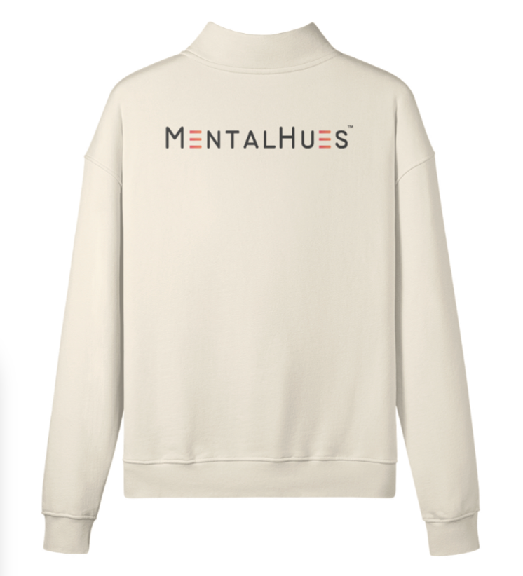 Mental Hues Half-Zip Fleece Sweatshirt M Rice Apricot