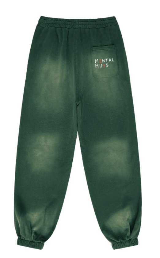 Mental Hues Sun Faded Colored Sweatpants Mineral Green