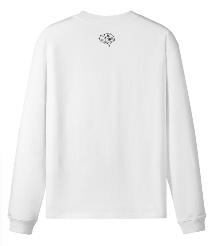 Mental Hues Loose Long Sleeve Tee M White