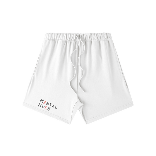 Mental Hues Sweat Shorts White