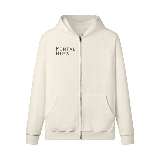 Mental Hues Full-Zip Fleece Lined Hoodie F Rice Apricot