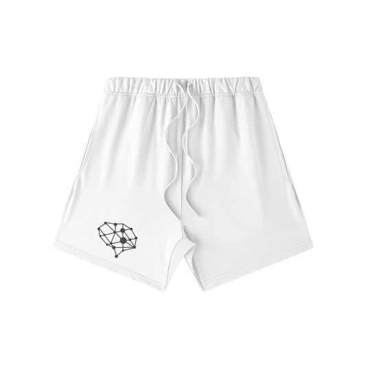 Mental Hues Sweat Shorts B White