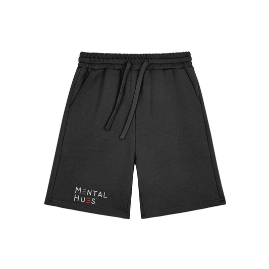 Mental Hues Casual Sweat Shorts Black