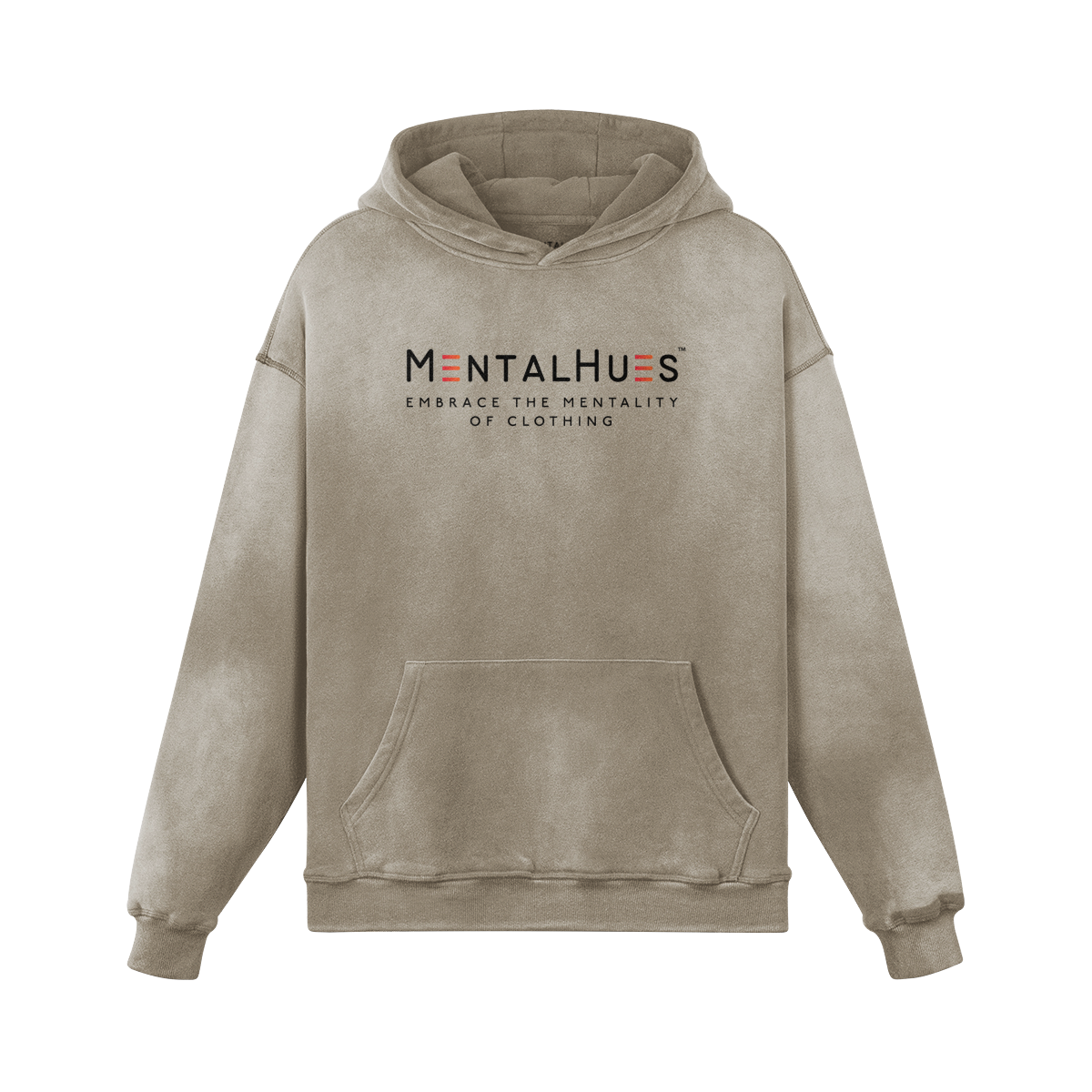 Mental Hues Sun Faded Colored Hoodie Grullo