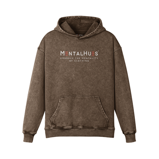 Mental Hues Faded Colored Hoodie Brown