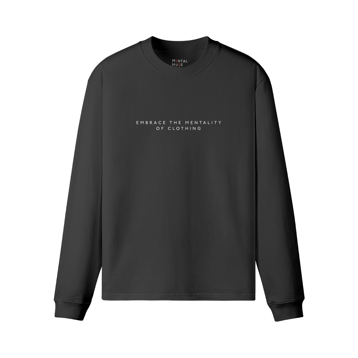 Mental Hues Loose Long Sleeve Tee M Black