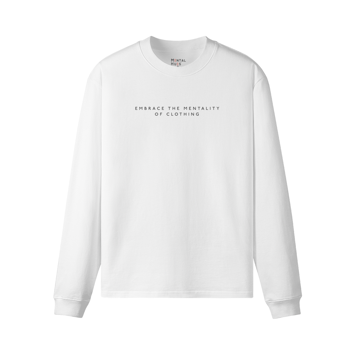 Mental Hues Loose Long Sleeve Tee M White