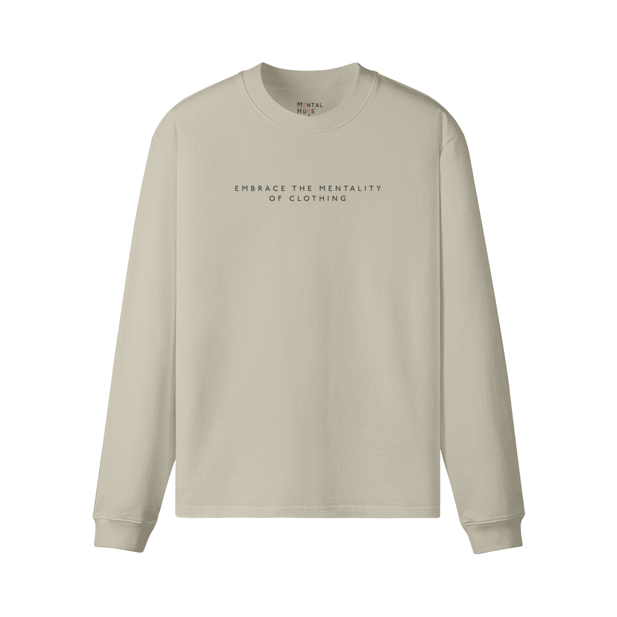 Mental Hues Loose Long Sleeve Tee M Rice Apricot