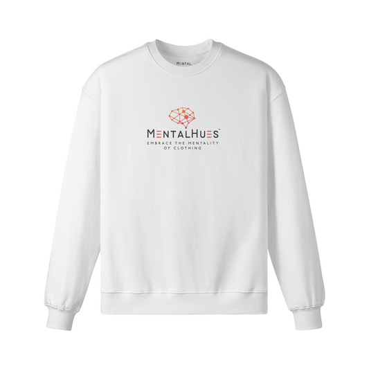 Mental Hues Oversized Sweatshirt White