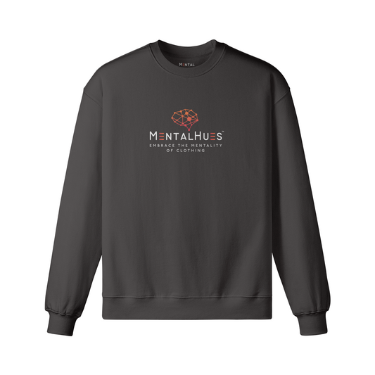 Mental Hues Oversized Sweatshirt Charcoal Gray