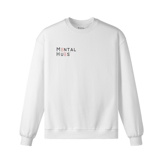 Mental Hues Oversized Sweatshirt F White