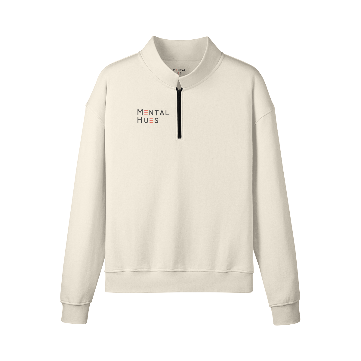 Mental Hues Half-Zip Fleece Sweatshirt MH Rice Apricot