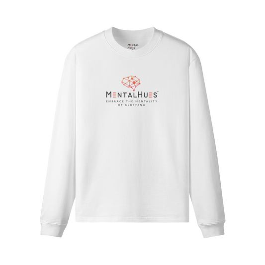 Mental Hues Loose Long Sleeve Tee C White