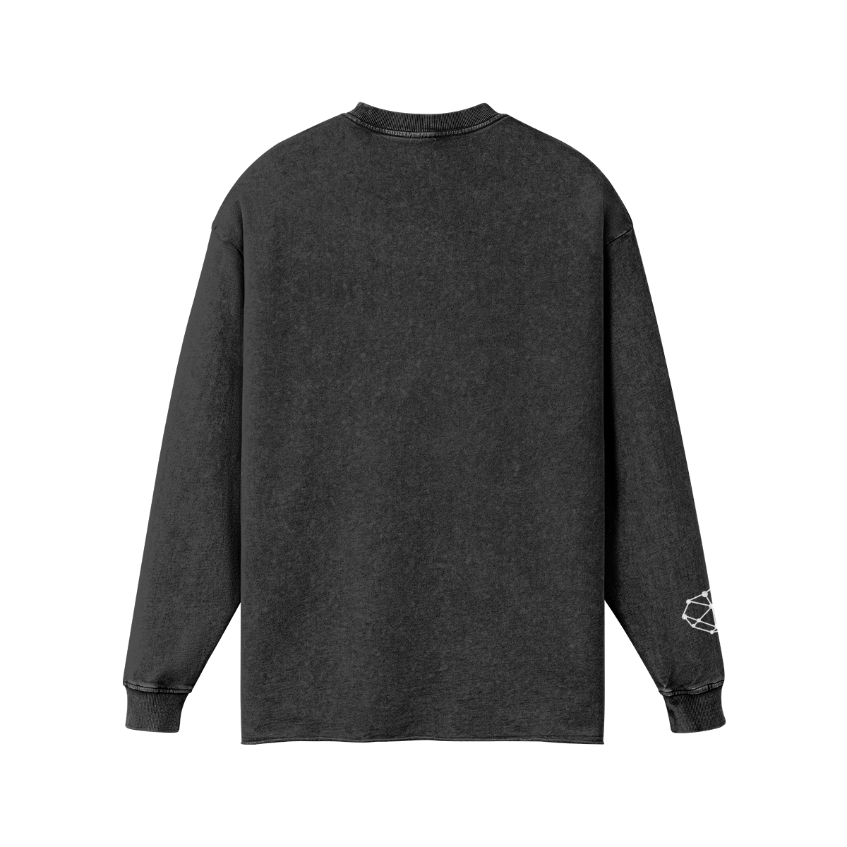 Mental Hues Faded Colored Loose Long Sleeve Tee Faded Black