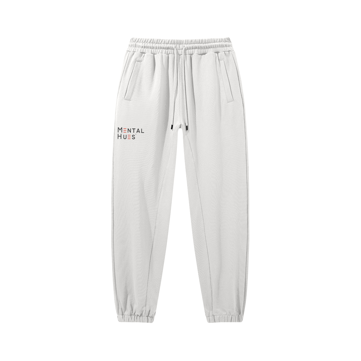 Mental Hues Baggy Sweatpants White