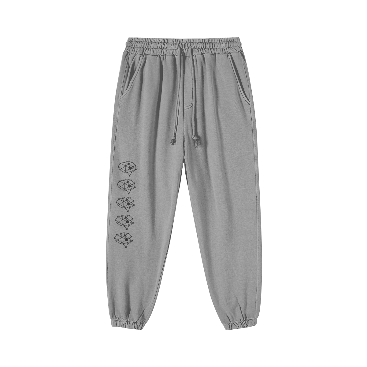 Mental Hues Baggy Tapered Fit Sweatpants Quick Silver