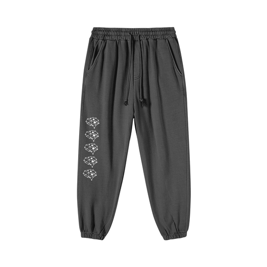 Mental Hues Baggy Tapered Fit Sweatpants Eclipse Gray