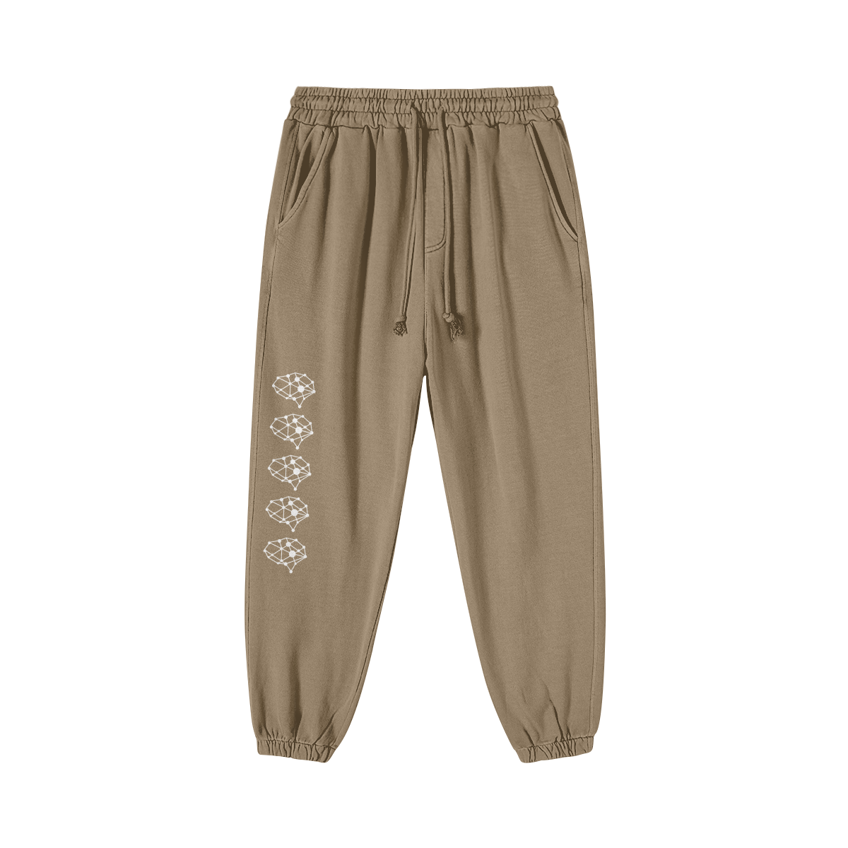 Mental Hues Baggy Tapered Fit Sweatpants Beaver