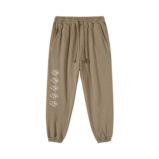 Mental Hues Baggy Tapered Fit Sweatpants Beaver