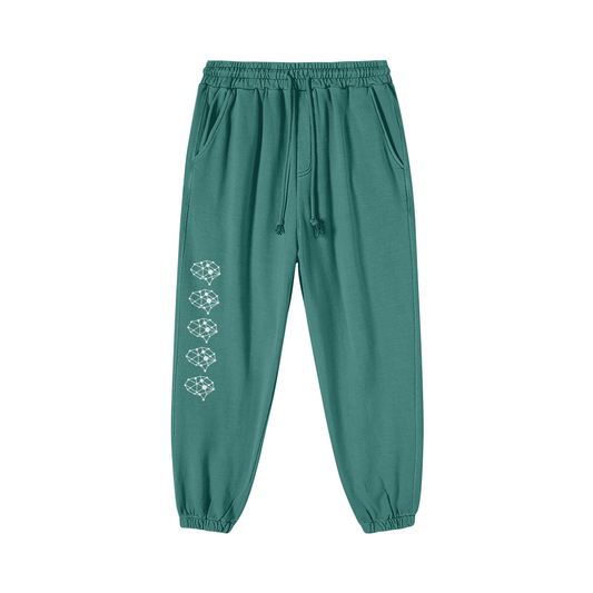 Mental Hues Baggy Tapered Fit Sweatpants Wintergreen Dream