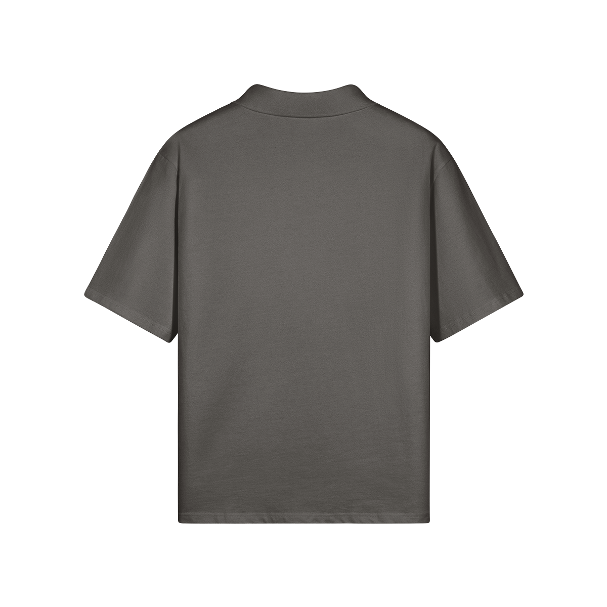 Mental Hues Oversized Polo Shirt Charcoal Gray