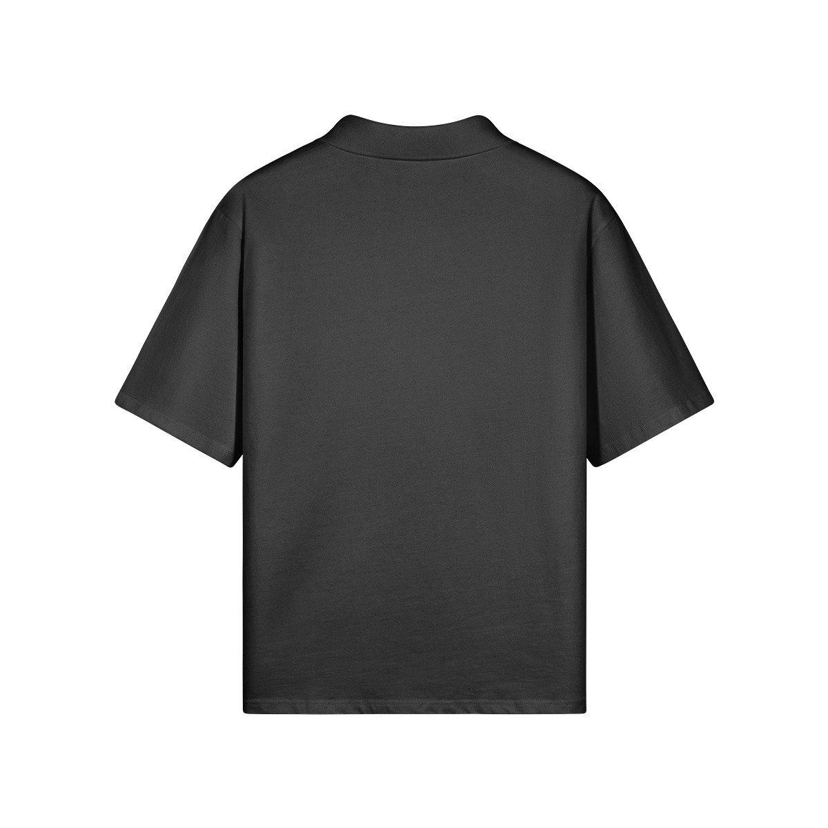 Mental Hues Oversized Polo Shirt Black