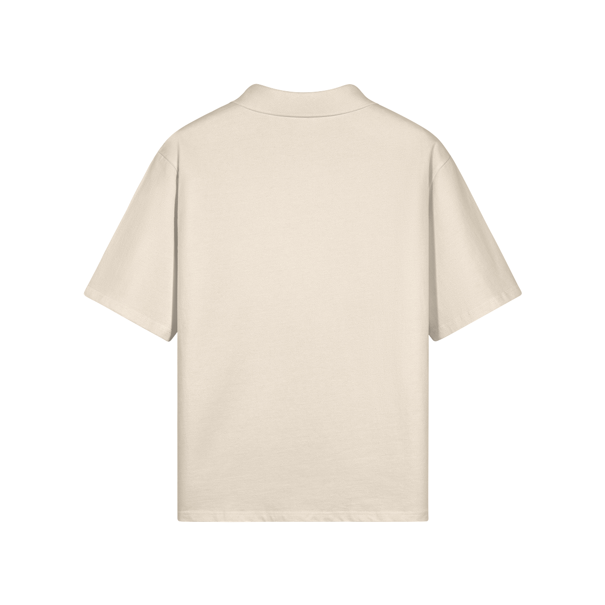 Mental Hues Oversized Polo Shirt Beige