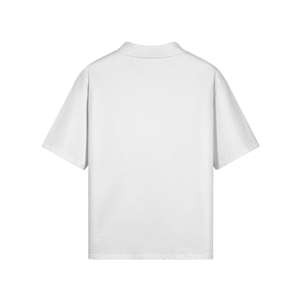 Mental Hues Oversized Polo Shirt White