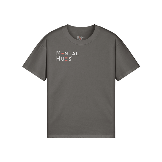 Mental Hues Oversized T-Shirt Charcoal Gray