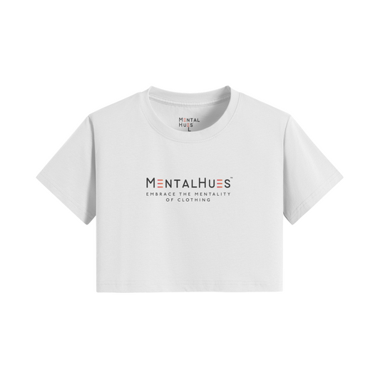 Mental Hues Crop T-Shirt White